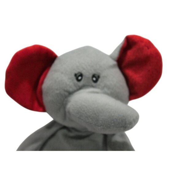 Cuddly Grey & Red Elephant Plush Toy By Kellytoy - Picture 2 of 4